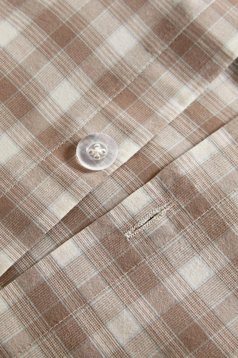 HOUSSE DE COUETTE ENFANT FLANELLE CARREAUX
