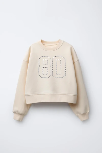 NUMBER STUD SWEATSHIRT