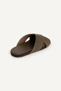 CRISSCROSS LEATHER SANDALS
