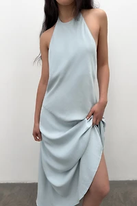 FLOWY HALTER DRESS