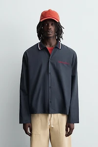 CHEMISE COL BORD-CÔTE BRODÉ