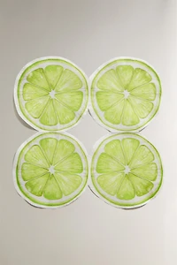 LIME AND LEMON PAPER NAPKINS (PACK OF 30)
