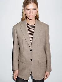 Flecked wool blazer