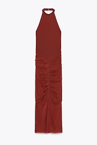 ROBE HALTER AVEC TULLE