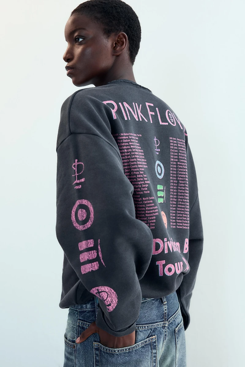PINK FLOYD© WASHED-EFFECT SWEATSHIRT