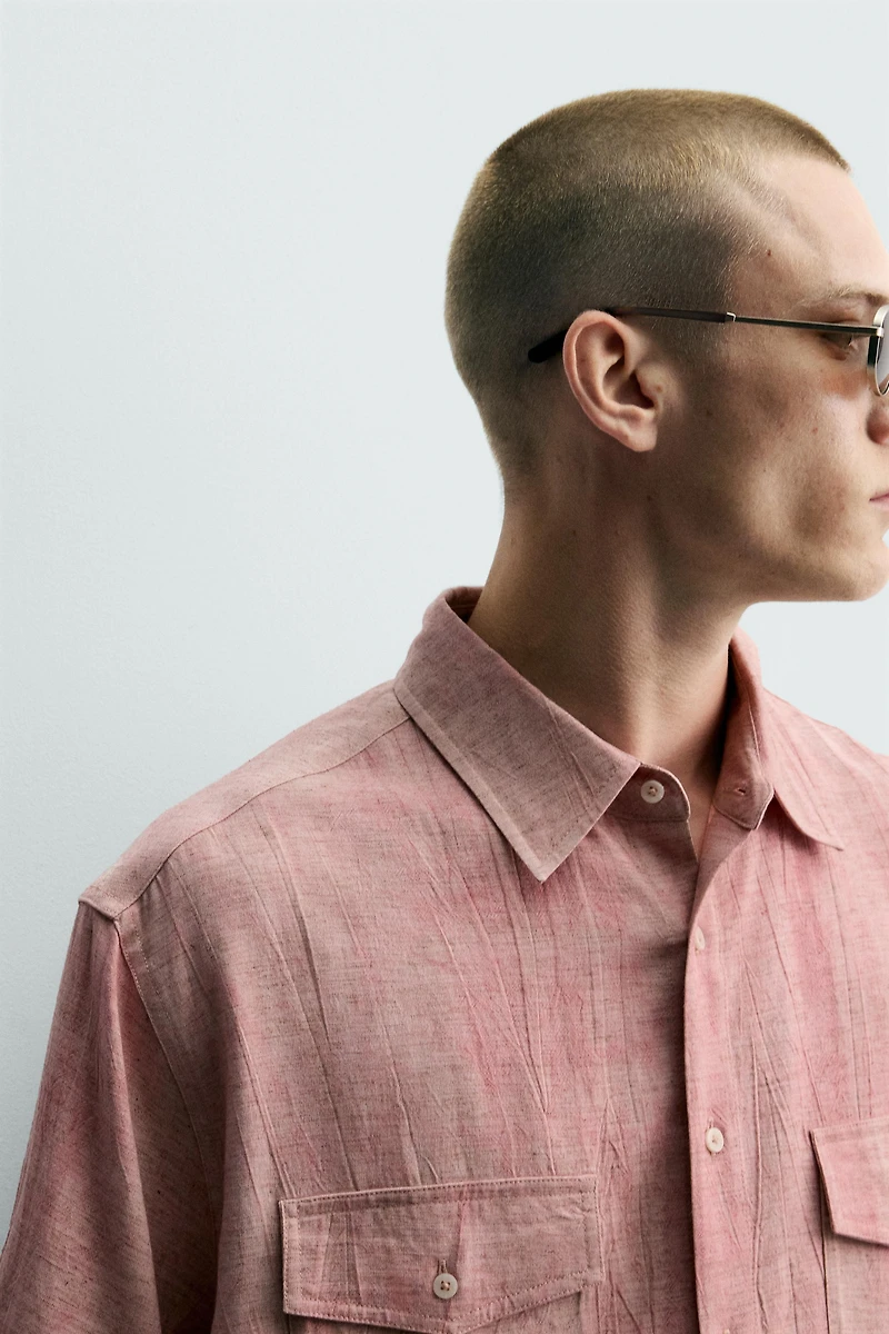 CHEMISE RELAXED FIT EFFET DÉLAVÉ