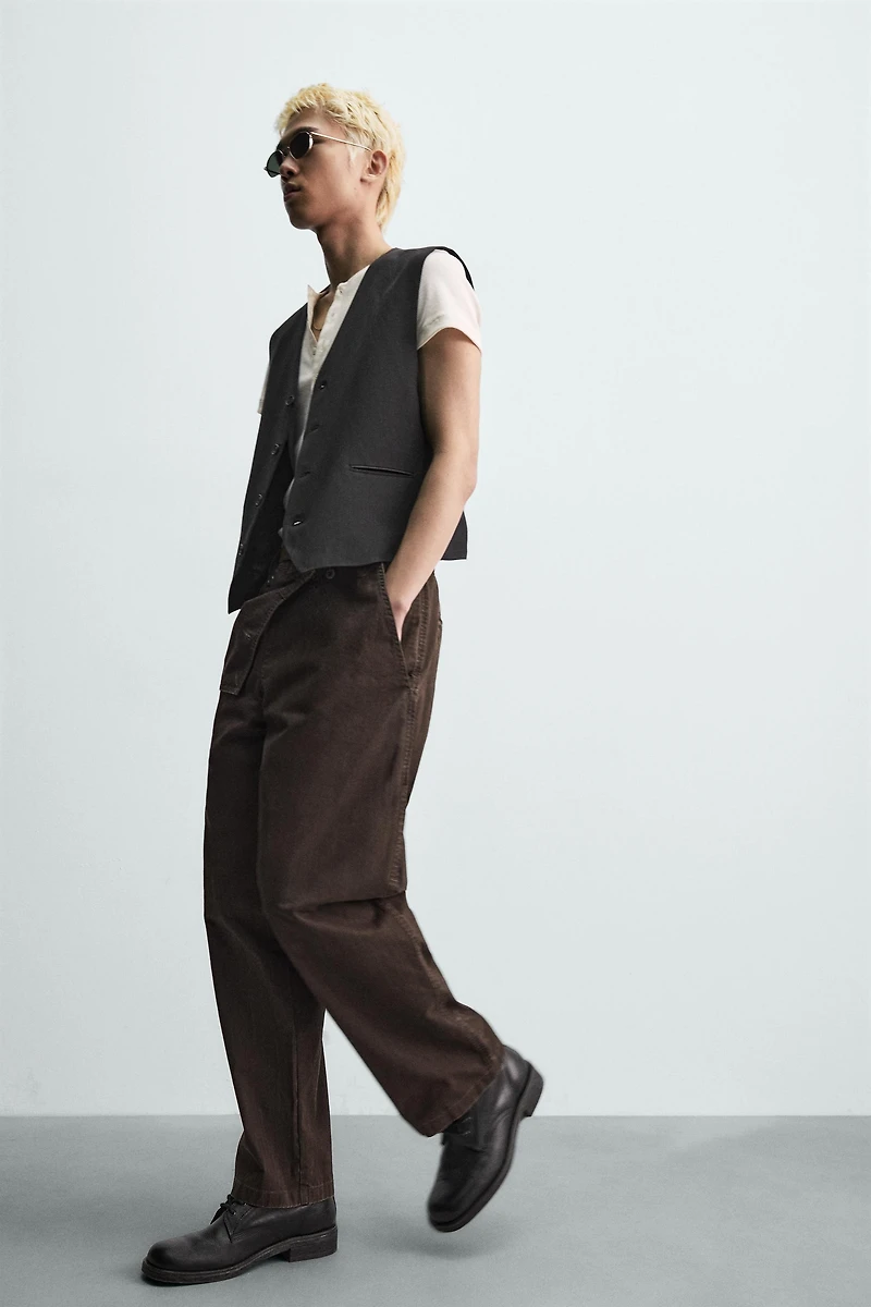 PANTALON COUPE DÉCONTRACTÉE POCHE SALOPETTE