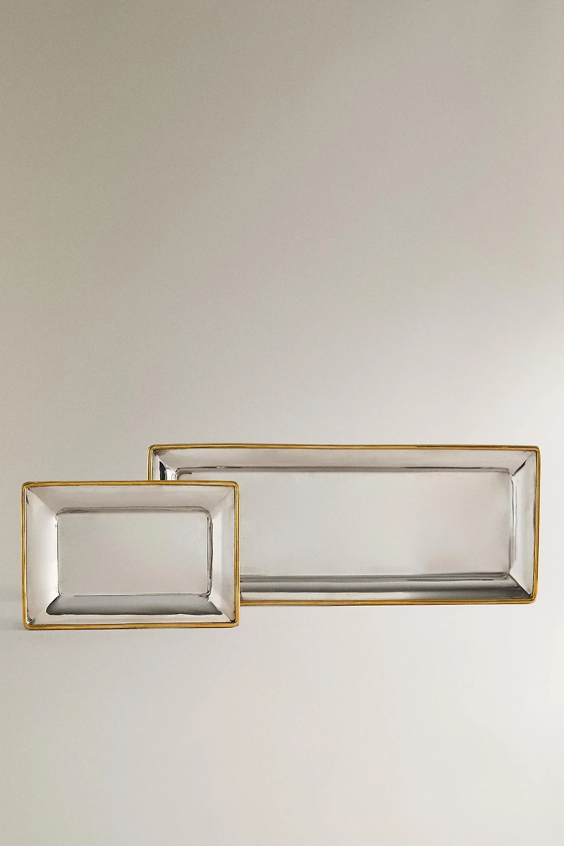 DECORATIVE CHRISTMAS TRAY WITH BORDER