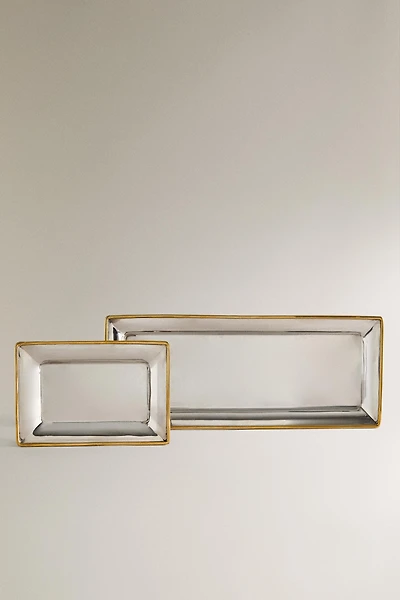 DECORATIVE CHRISTMAS TRAY WITH BORDER