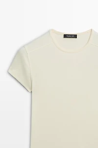 Short sleeve cotton blend T-shirt