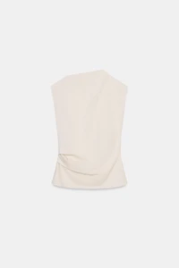 DRAPED COTTON TOP