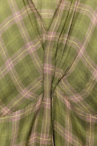 ZW COLLECTION CHECKED LINEN DRESS