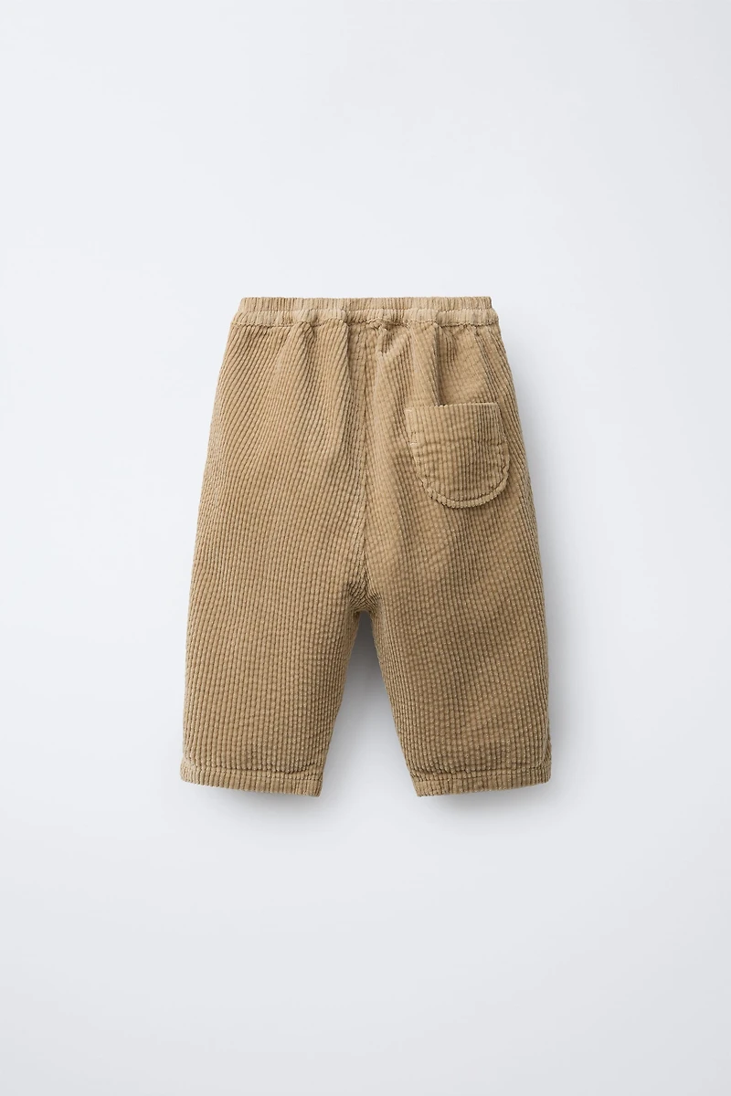 PANTALON EN VELOURS CÔTELÉ ÉPAIS