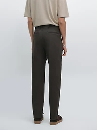 100% cotton slim fit trousers