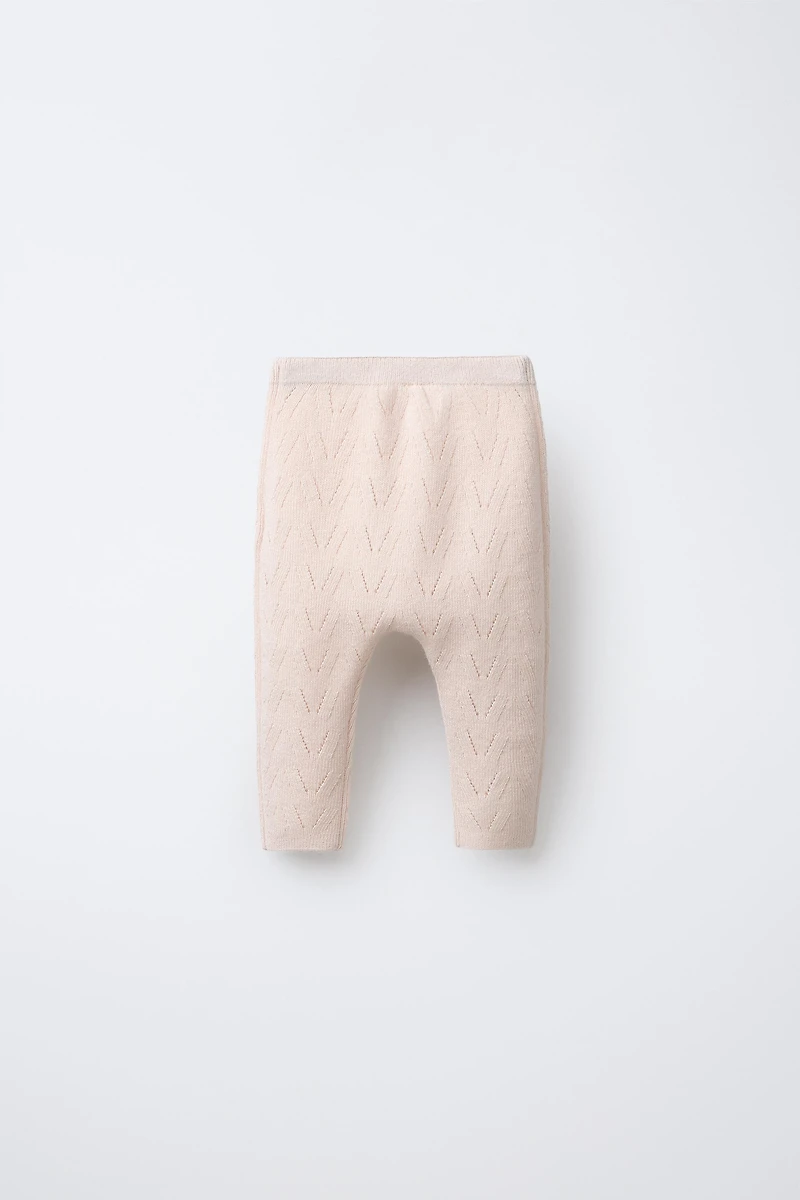 COTTON WOOL KNIT PANTS