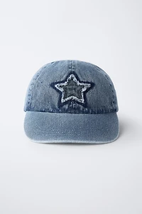 EMBROIDERED STAR DENIM CAP