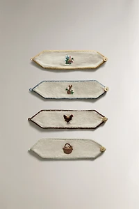 EASTER EMBROIDERED NAPKIN RINGS (PACK OF 4)
