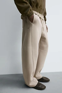 NEOPRENE LOOK BALLOON FIT PANTS