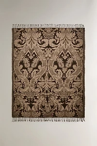 FLORAL JACQUARD BLANKET