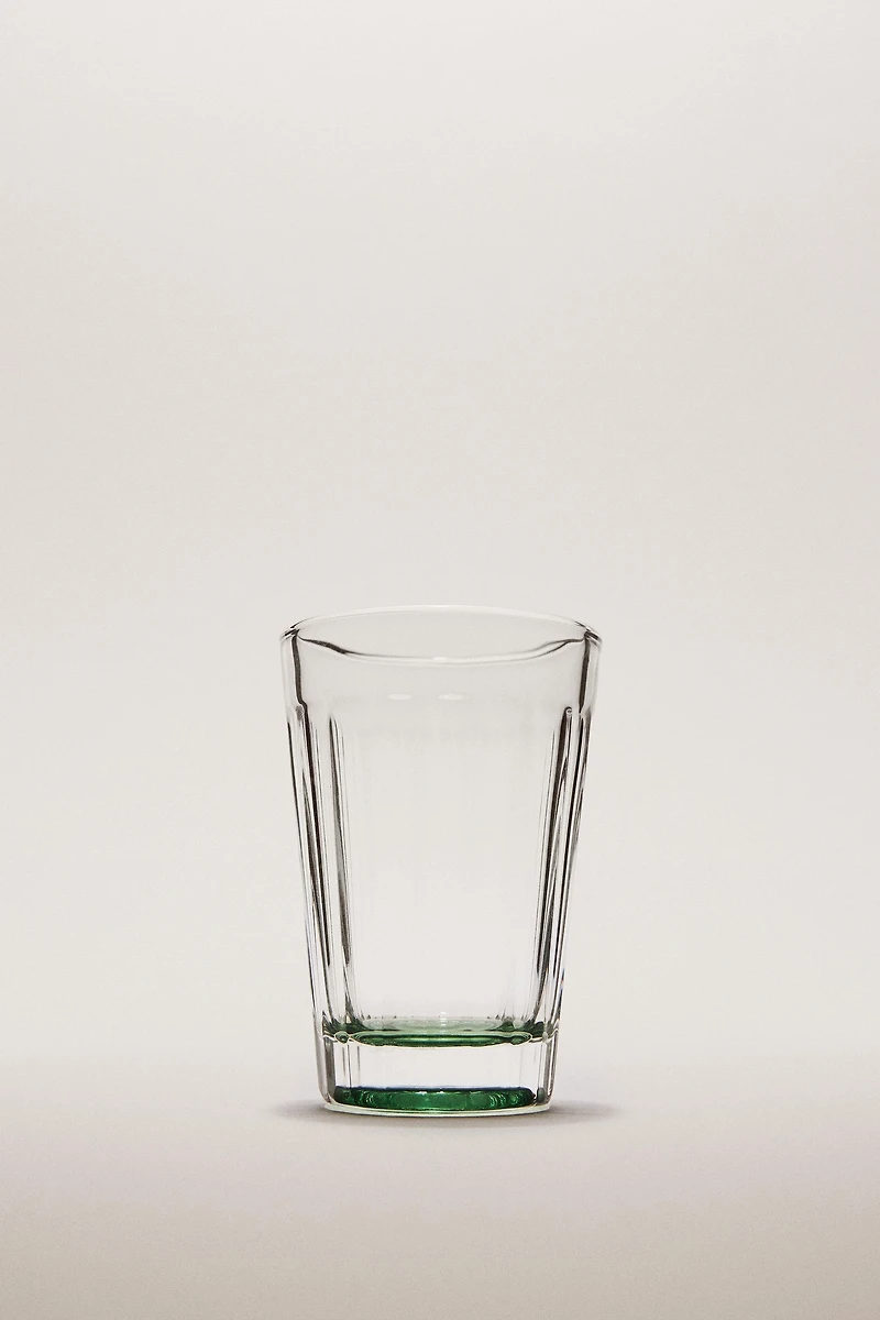 RAISED DESIGN GLASS TUMBLER