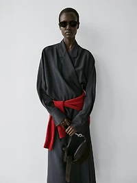 Midi dress with draped detail