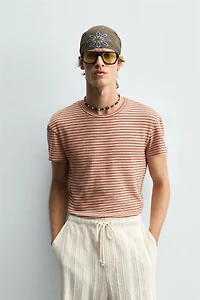 T-SHIRT JACQUARD RAYURES