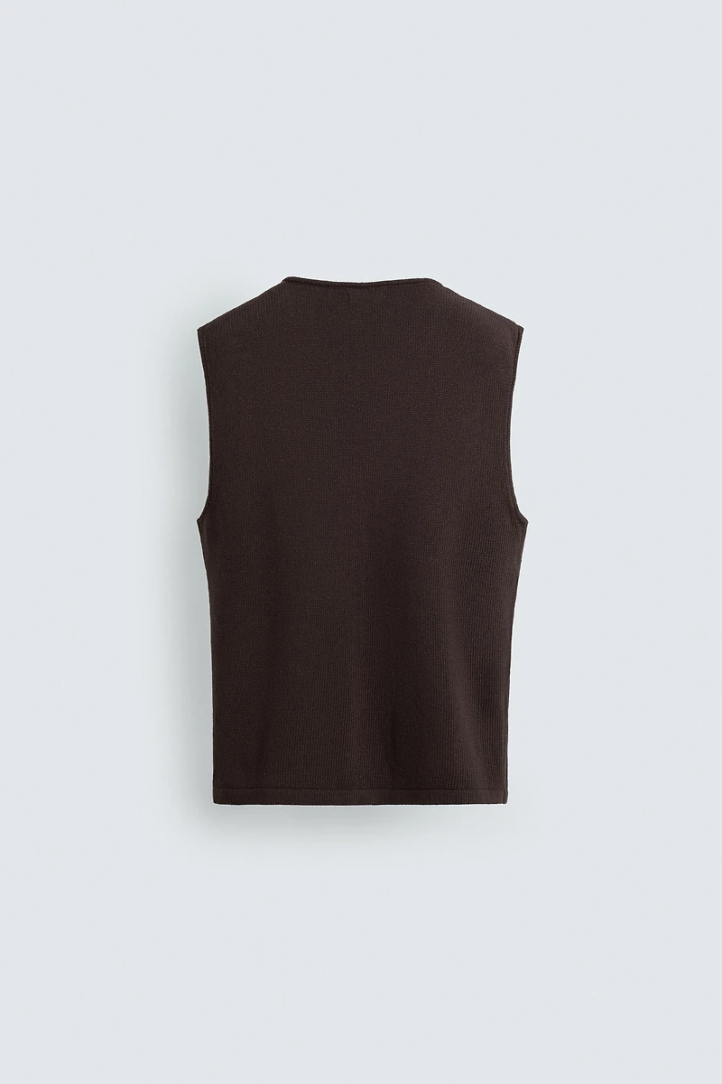 COTTON KNIT VEST