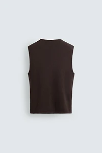 COTTON KNIT VEST