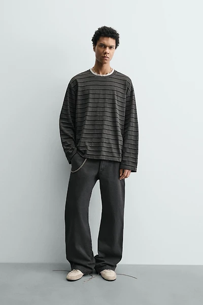 STRIPED JACQUARD T-SHIRT