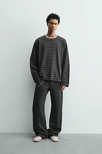 STRIPED JACQUARD T-SHIRT