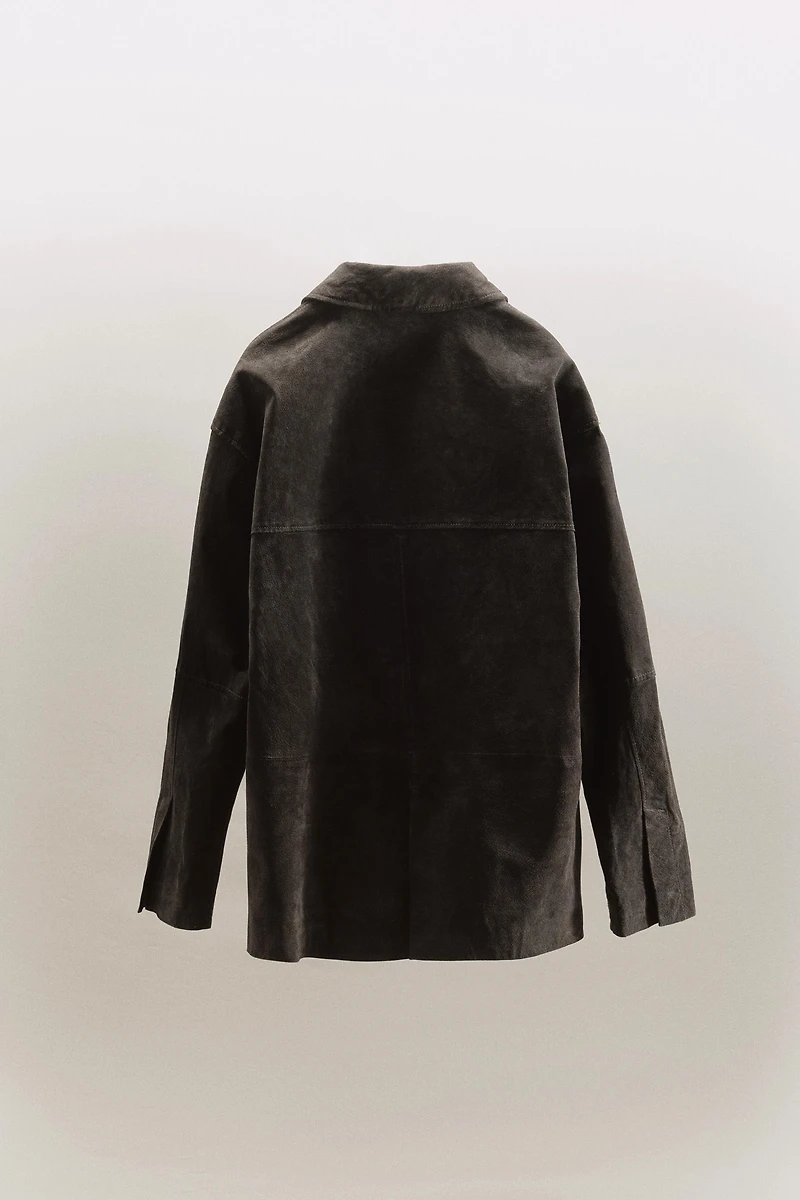 100% SUEDE OVERSIZED JACKET