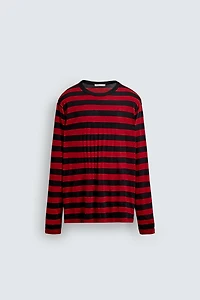 CONTRAST STRIPED T-SHIRT