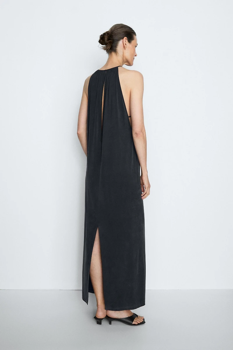 Flowing midi dress with pleats - STUDIO