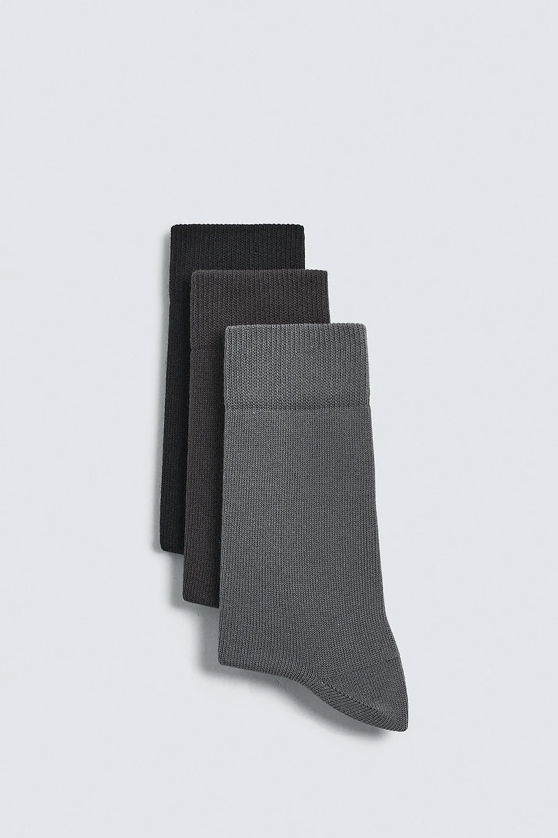 STRUCTURED SOCKS 3-PACK