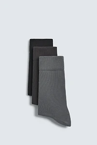 STRUCTURED SOCKS 3-PACK