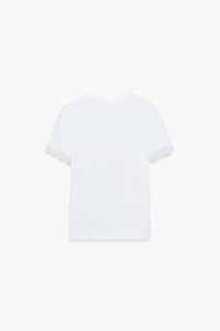 T-SHIRT DENTELLE MANCHES