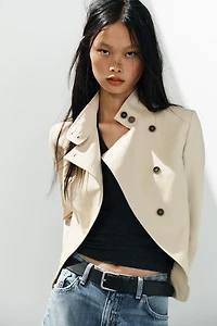 BUTTONED DOUBLE-BREASTED BLAZER