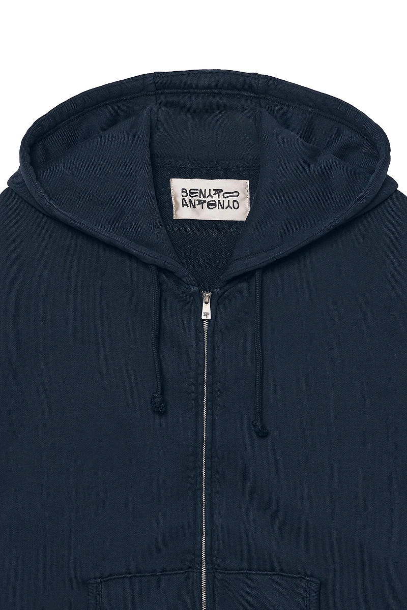 CROPPED FIT ZIPPER HOODIE SWEATSHIRT