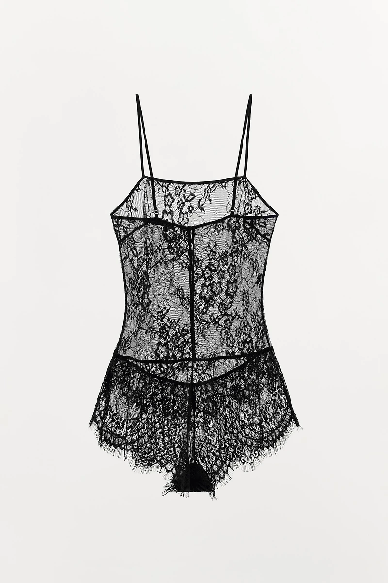 LACE STRAPPY JUMPSUIT