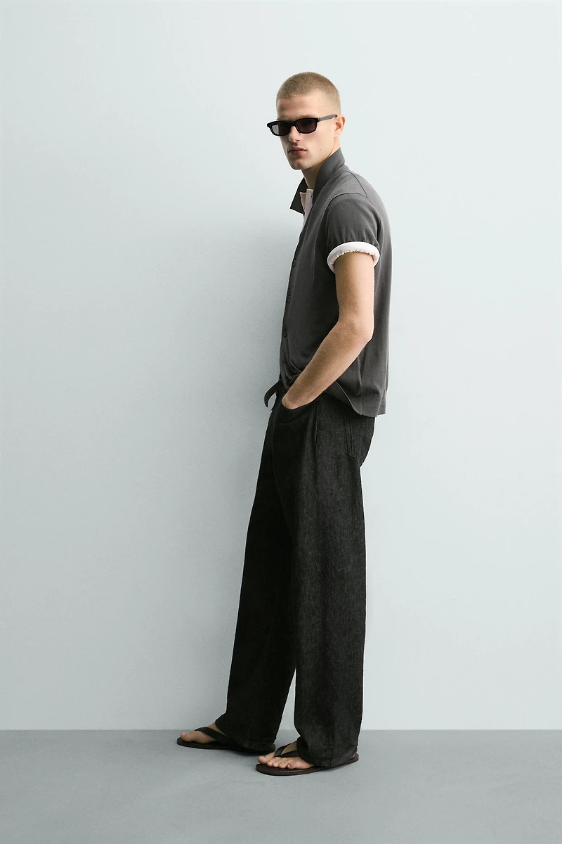 KNIT COTTON SHIRT
