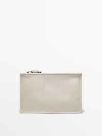 Small nappa leather pouch bag with knot