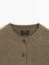Cardigan à manches raglan 100 % laine