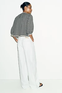 CROCHET GINGHAM CHECK JACKET