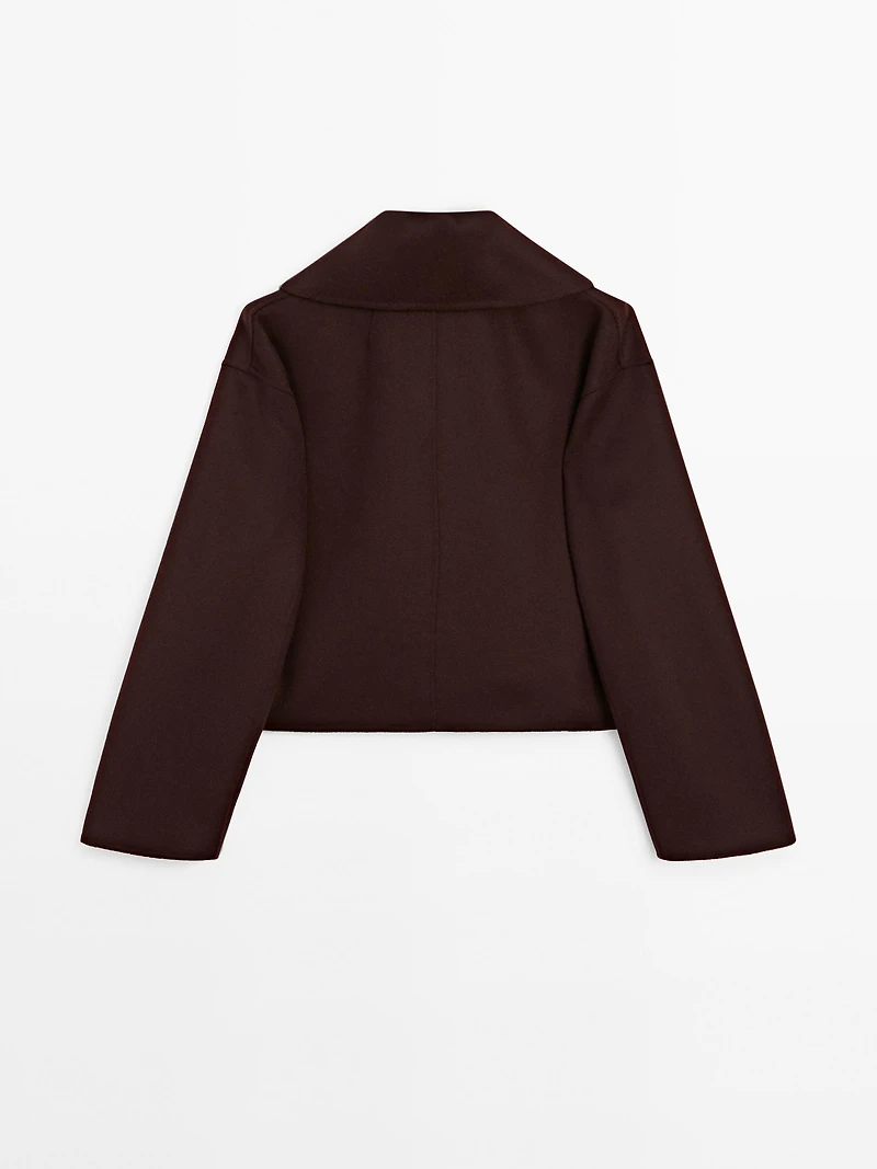 Short wool blend coat