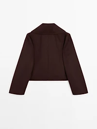Short wool blend coat