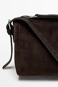 Sac à bandoulière en croûte de cuir