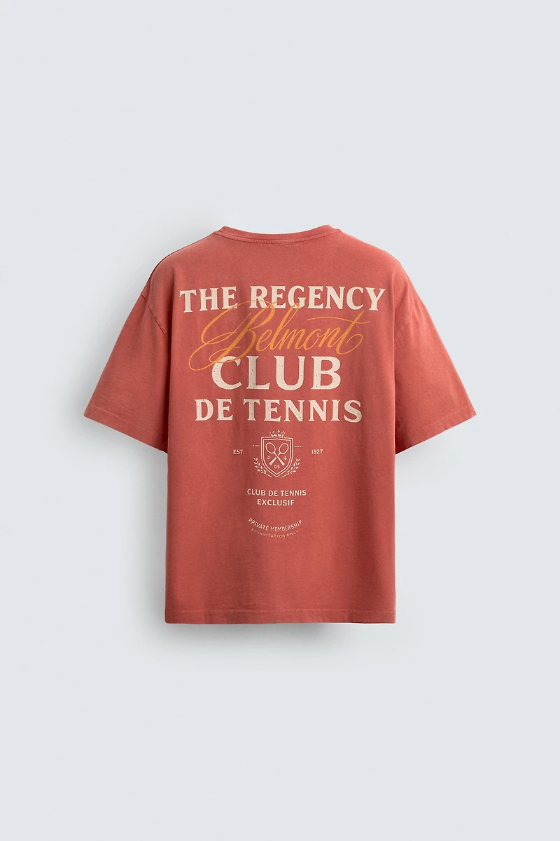 CONTRASTING TEXT PRINT T-SHIRT