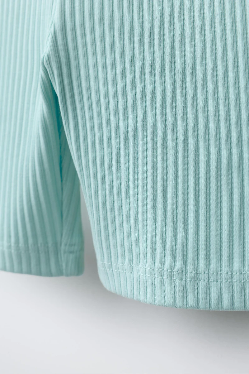 RIBBED TEXTURED CYCLING LEGGINGS