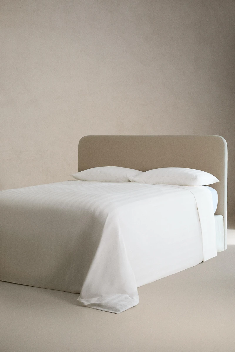 STRIPED SATEEN FLAT SHEET 500-THREAD-COUNT