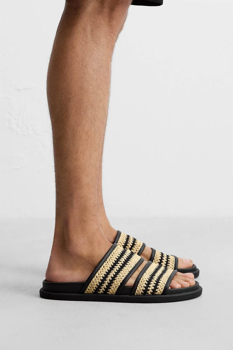 BRAIDED STRAP SANDALS